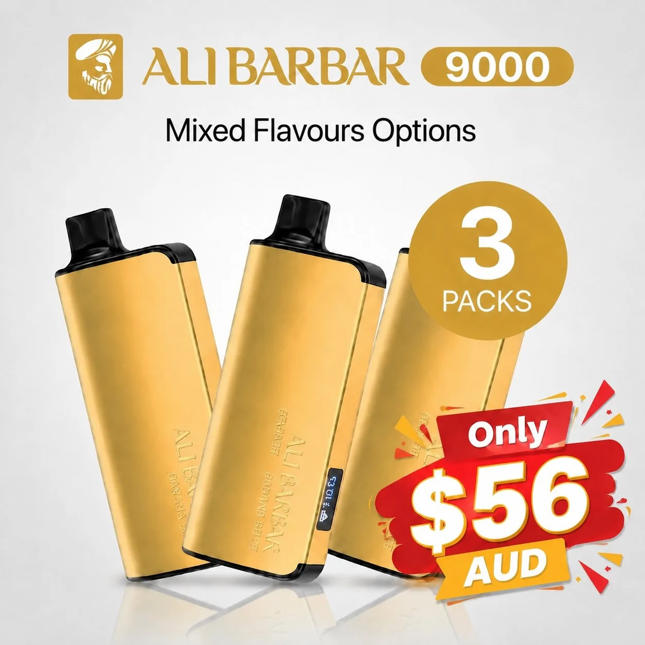 Alibarbar INGOT 9000 puffs – 3 Pcs