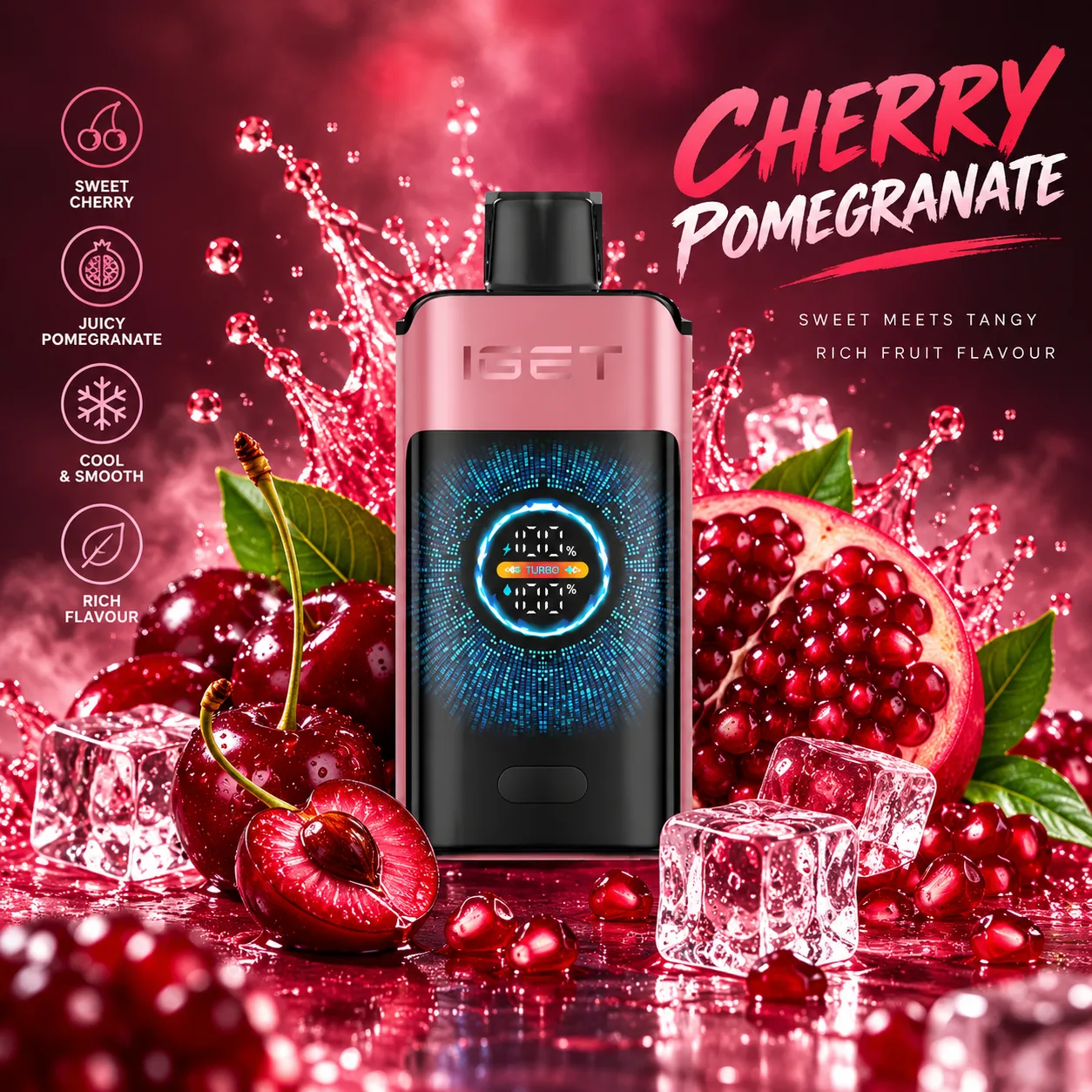 IGET One 12000 Puffs – Cherry Pomegranate